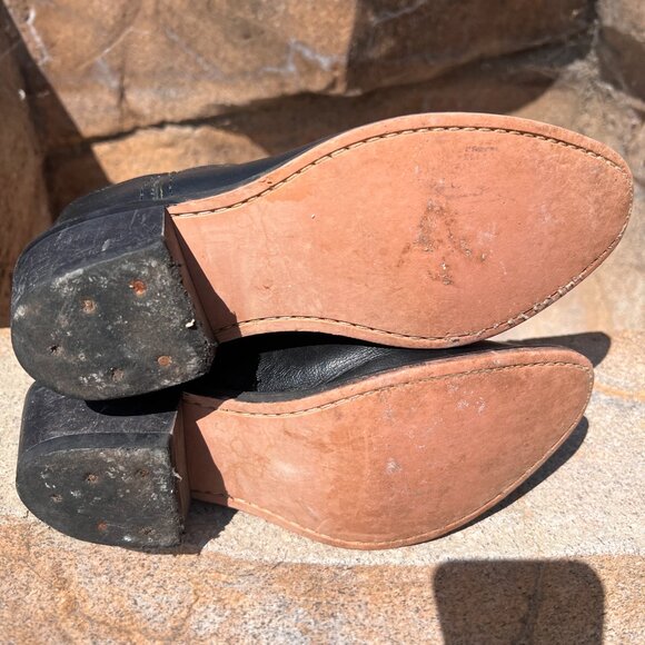 Cody James - Kids - Western Black Leather Cowboy Boots - Size 4 - Picture 5 of 10